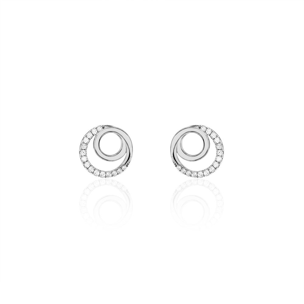 Stroili Orecchini Argento Tondo con Zirconi Silver Shine