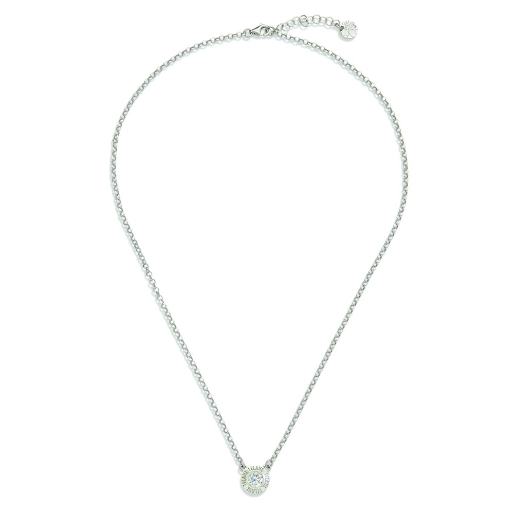 1 Classe Girocollo Argento Rodiato Punto Luce 6 mm