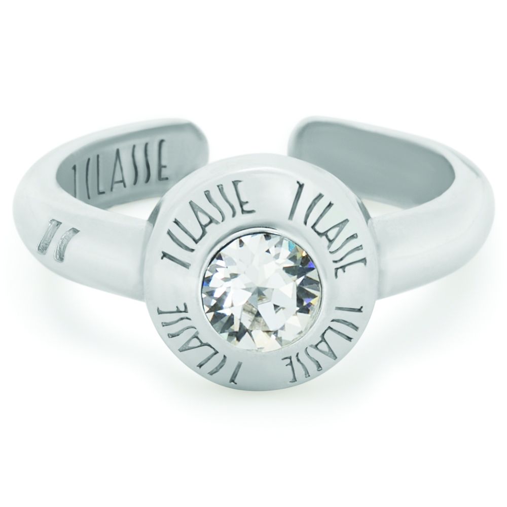 1 Classe Anello Regolabile Argento Rodiato Zircone 8 mm