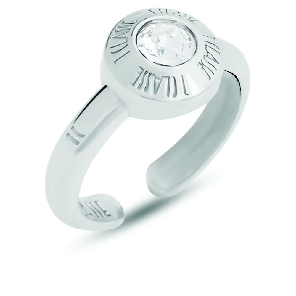 1 Classe Anello Regolabile Argento Rodiato Zircone 8 mm