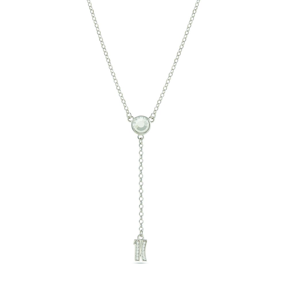 1 Classe Collana Argento Rodiato Logo 1 Classe