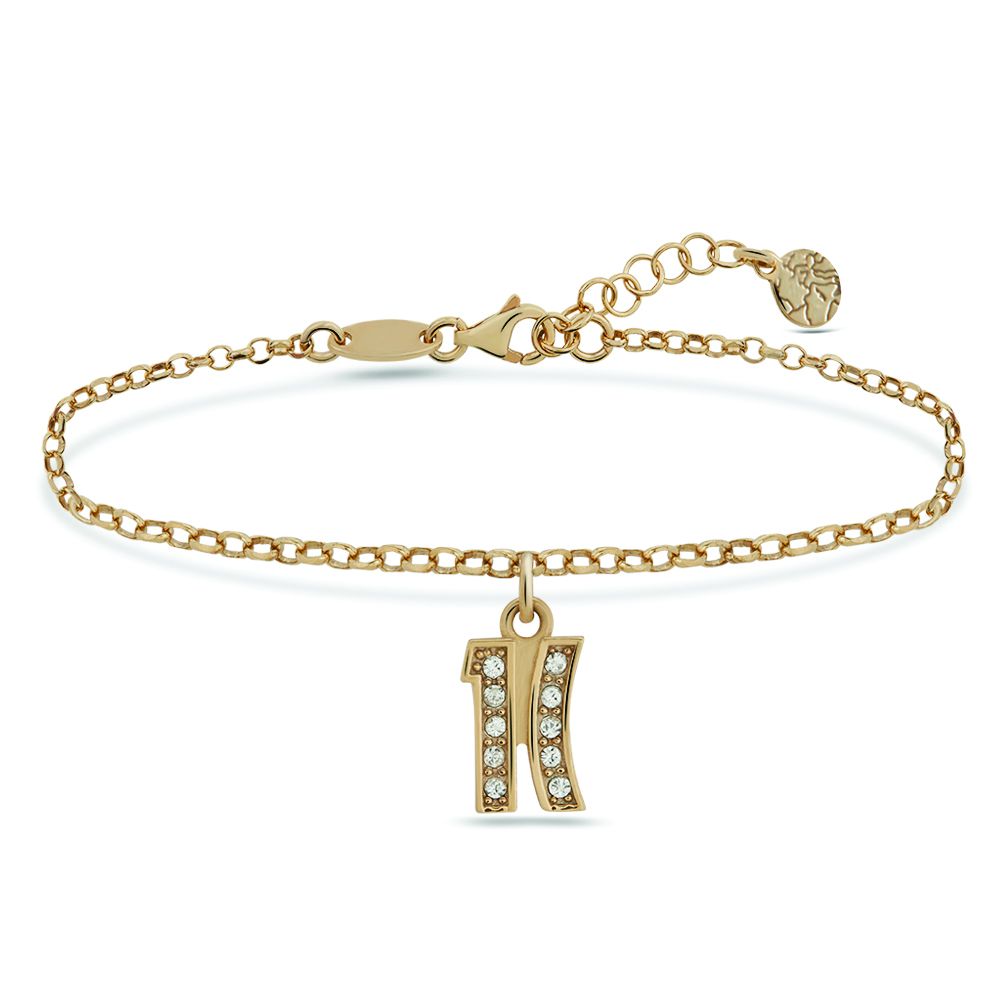 1 Classe Bracciale Argento Gold Logo 1 Classe