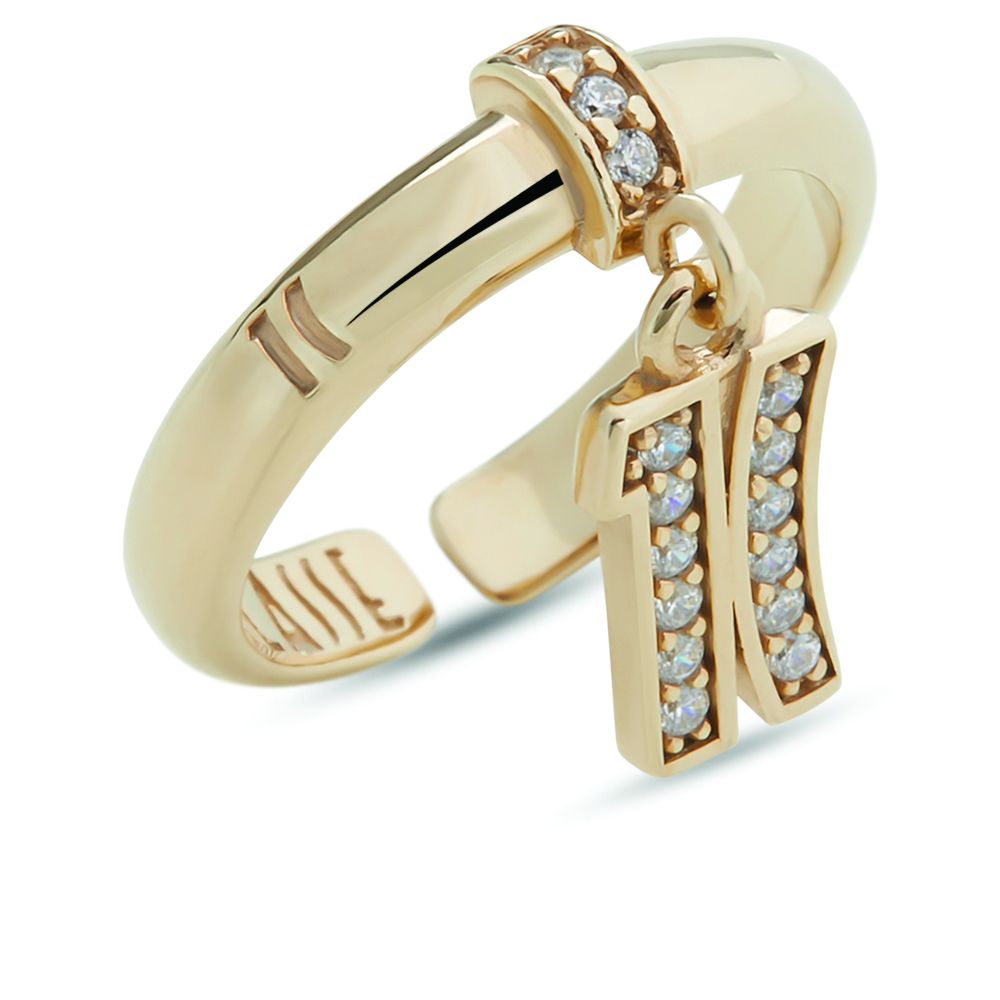 1 Classe Anello Regolabile Argento Gold Logo 1° Classe