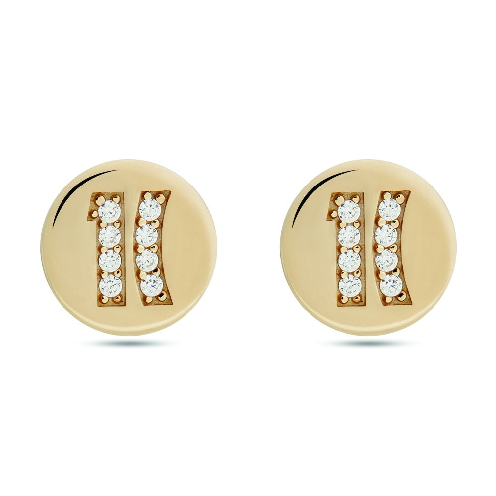 1 Classe Orecchini Lobo Argento Gold Logo 1 Classe