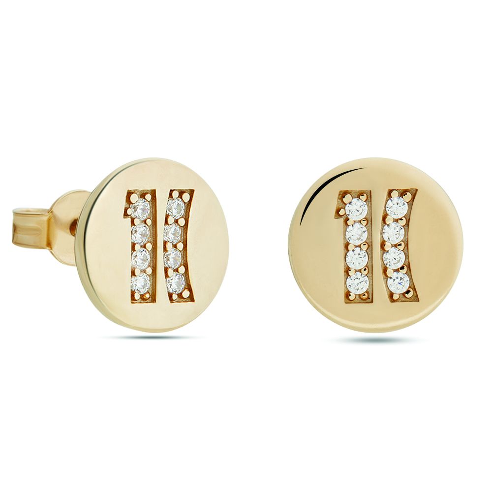1 Classe Orecchini Lobo Argento Gold Logo 1 Classe