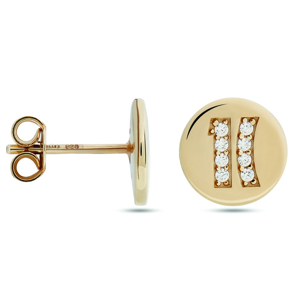 1 Classe Orecchini Lobo Argento Gold Logo 1 Classe