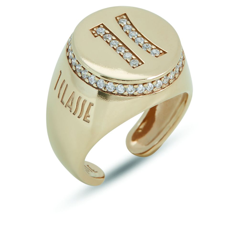 1 Classe Anello Argento Gold Logo 1 Classe