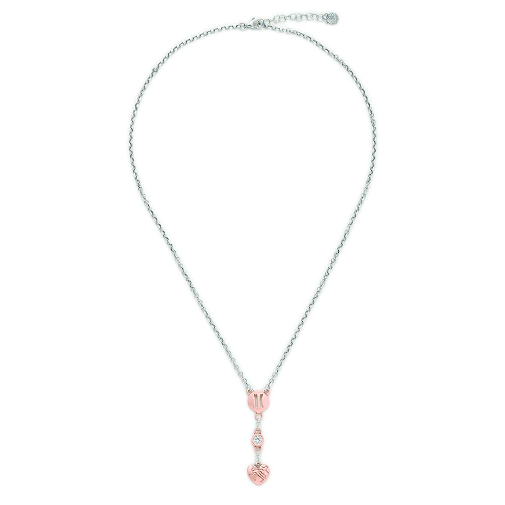 1 Classe Collana Argento Rodiato Cuore Pendente Rosè