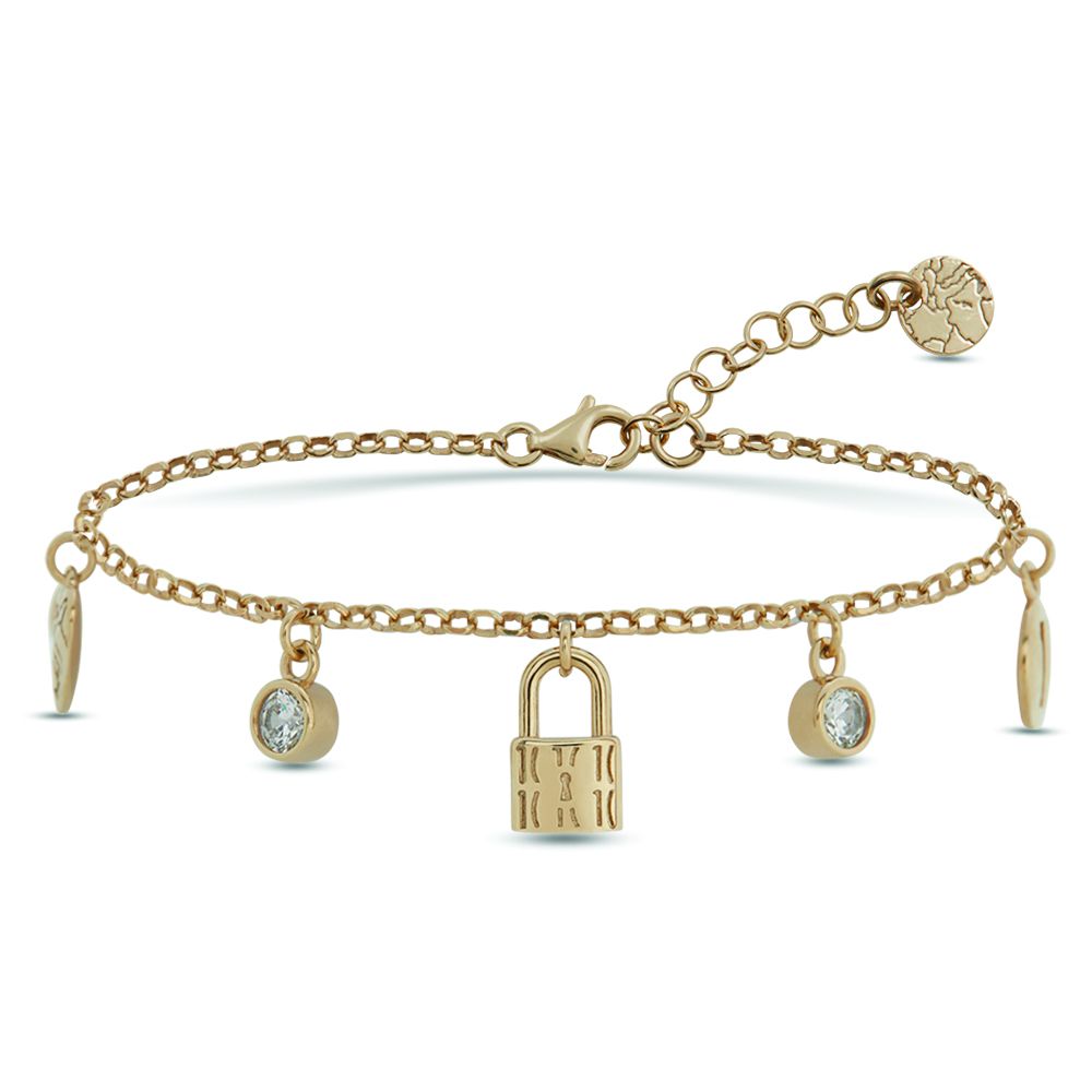 1 Classe Bracciale Argento Gold Multicharm
