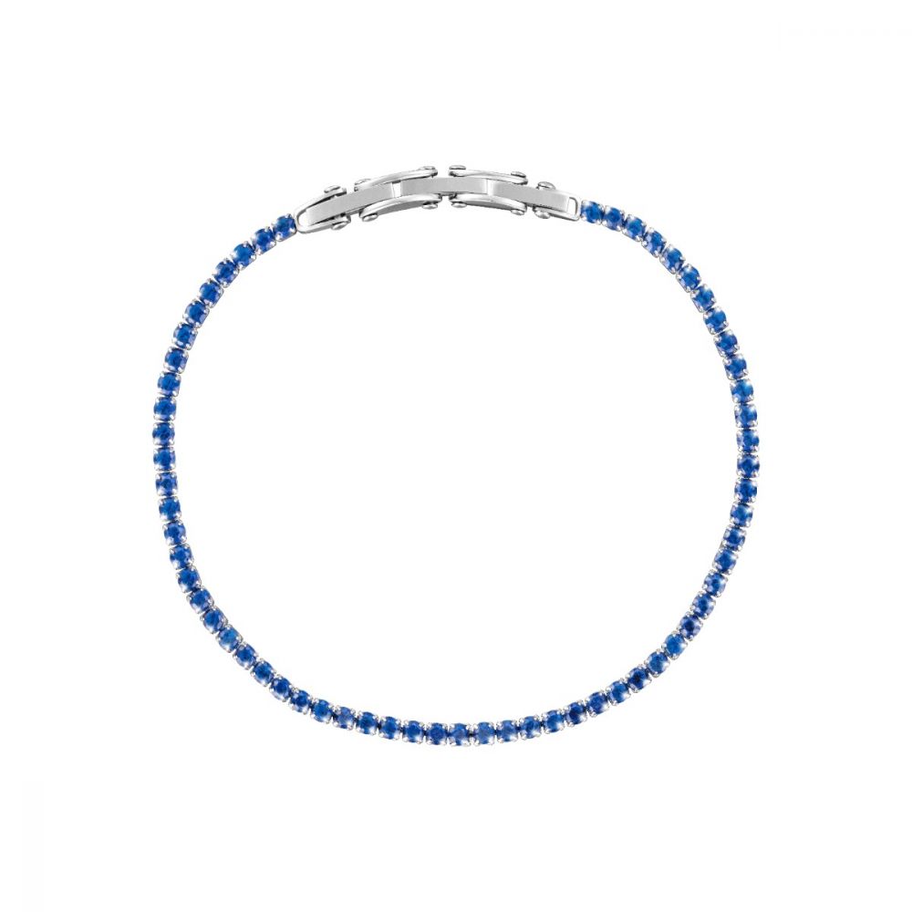 Stroili Tennis Uomo Acciaio Zirconi Blu Man Code