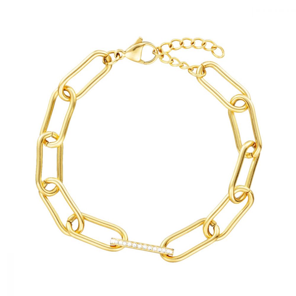 Stroili Bracciale Donna Acciaio Gold e Zirconi Lady Code