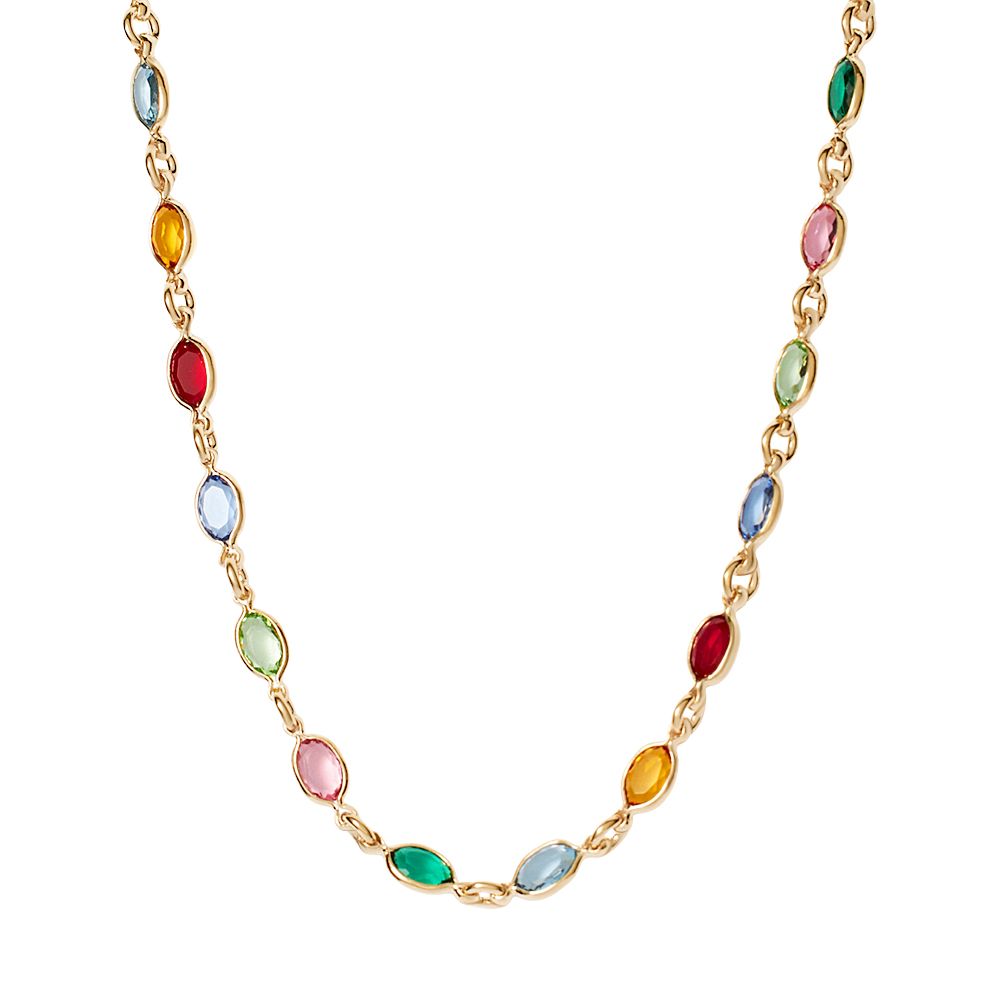 Stroili Collana Placcato Oro Cristalli Multicolor