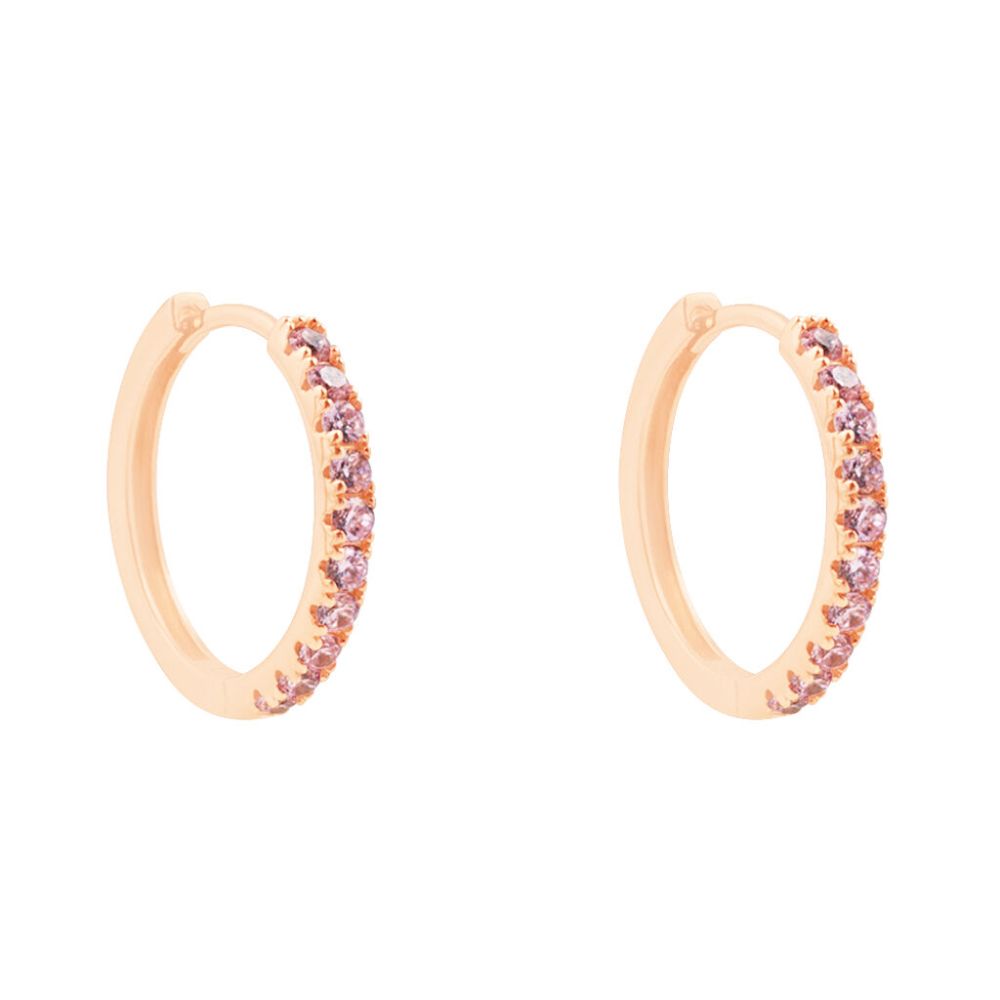 Stroili Cerchi Argento Gold Zirconi Rosa Silver Rainbow
