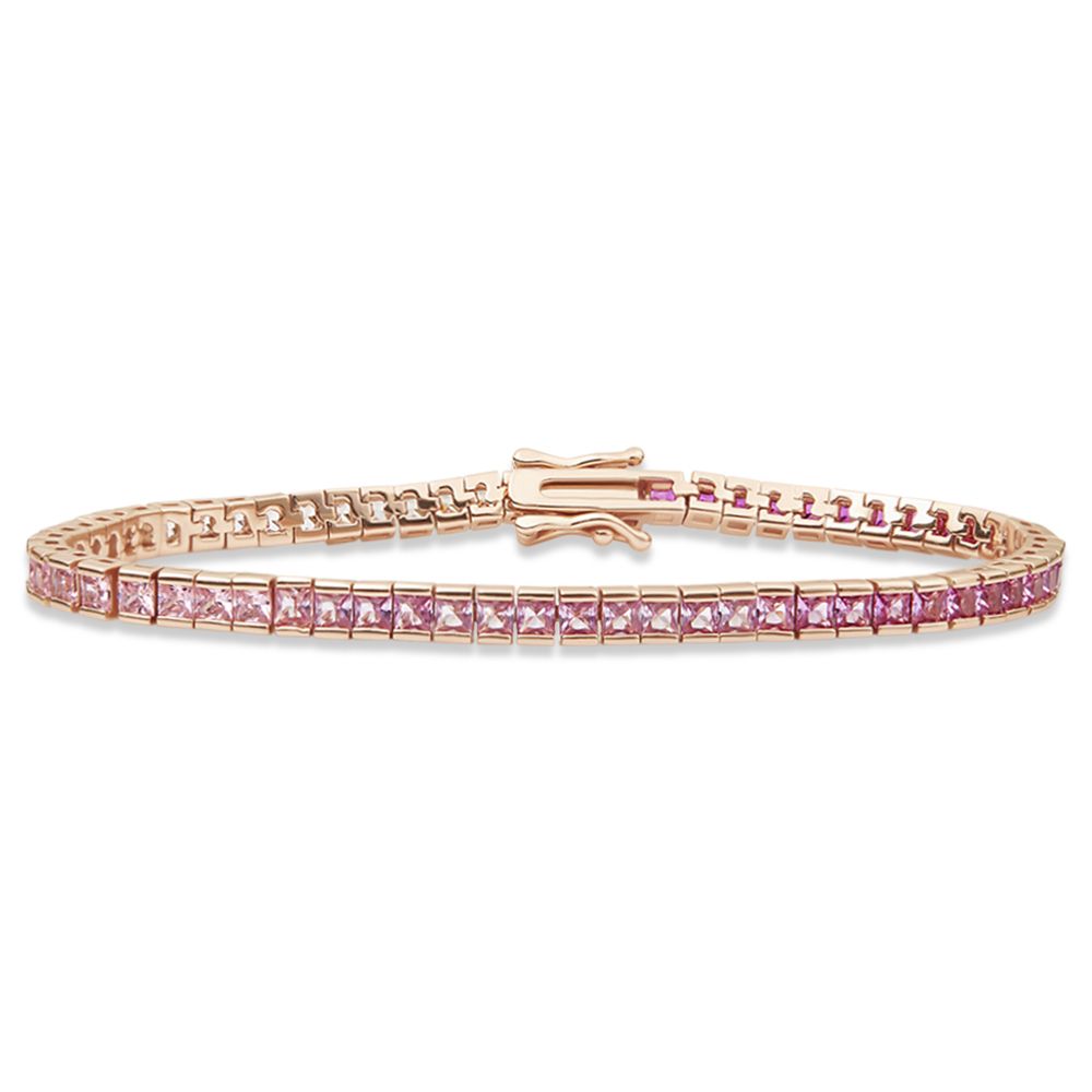 Stroili Tennis Argento Rosato Zirconi Rosa Silver Raimbow