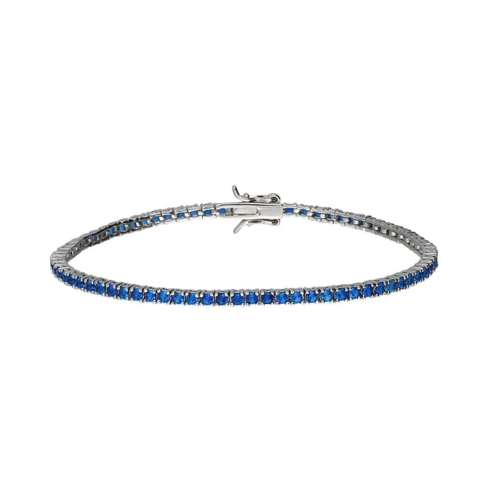 Stroili Tennis Argento Cristalli Blu Silver Raimbow