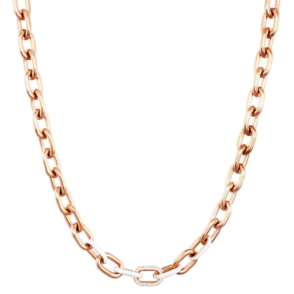 Stroili Collana Acciaio Rosè-Bianco e Zirconi Lady Sweet