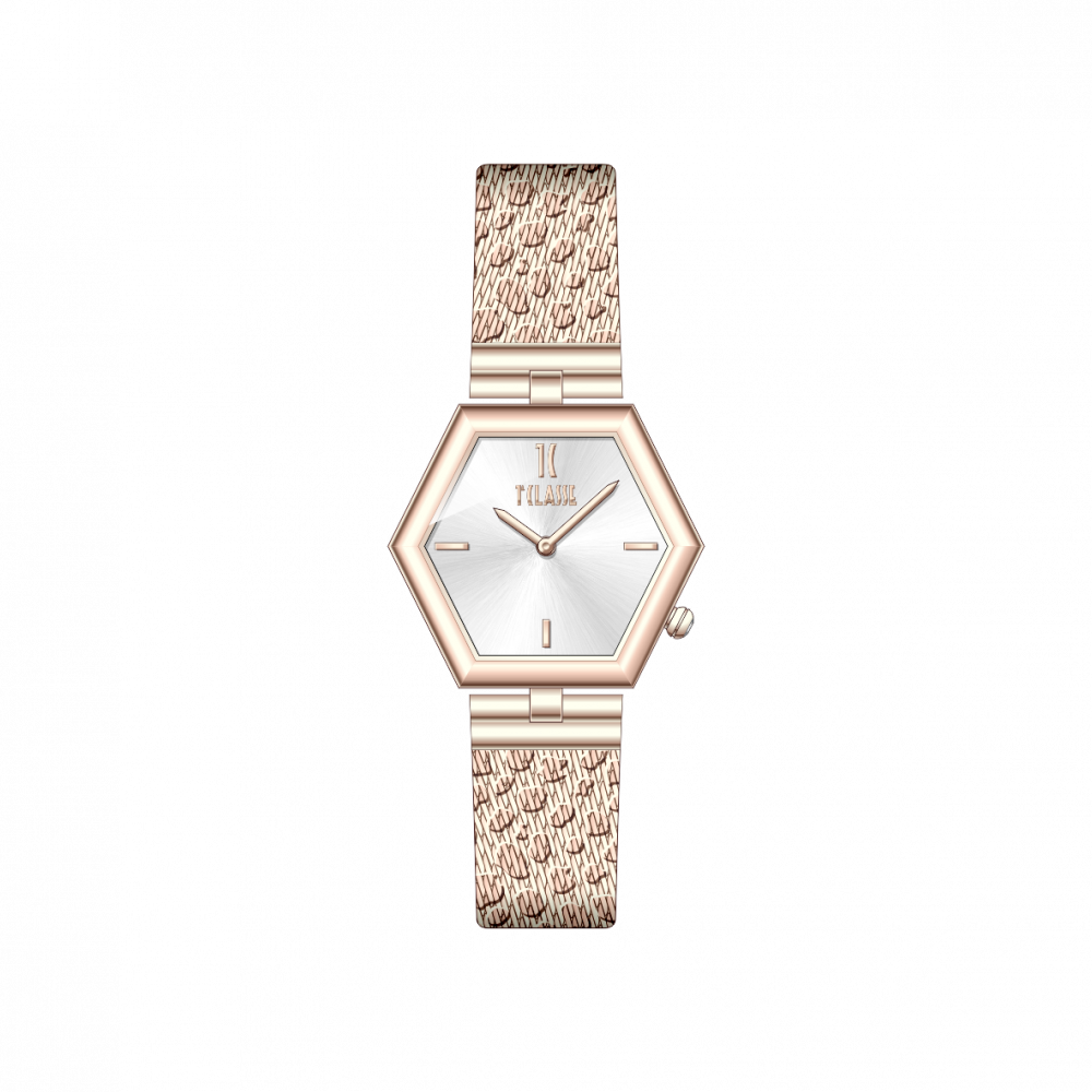 1ª Classe Orologio Donna Solo Tempo Acciaio Rosè Salina