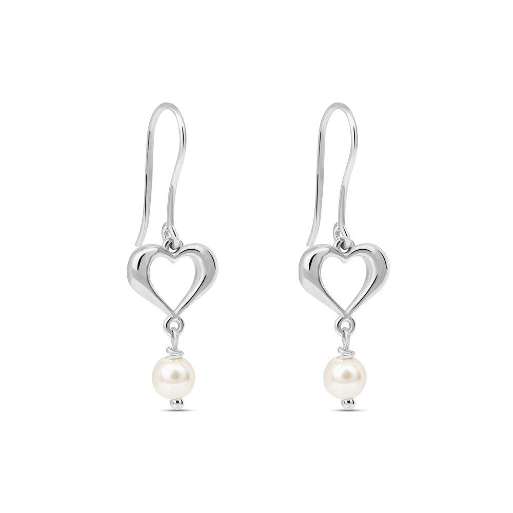 Stroili Orecchini Argento Cuore e Perla Silver Pearls