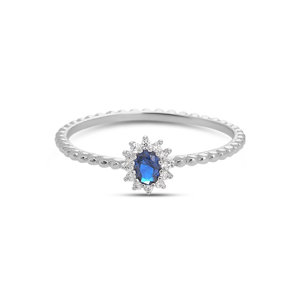 Stroili Anello Argento Zircone Blu Silver Elegance