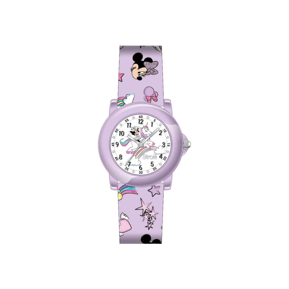 Disney Orologio Silicone Lilla Minnie e Unicorno