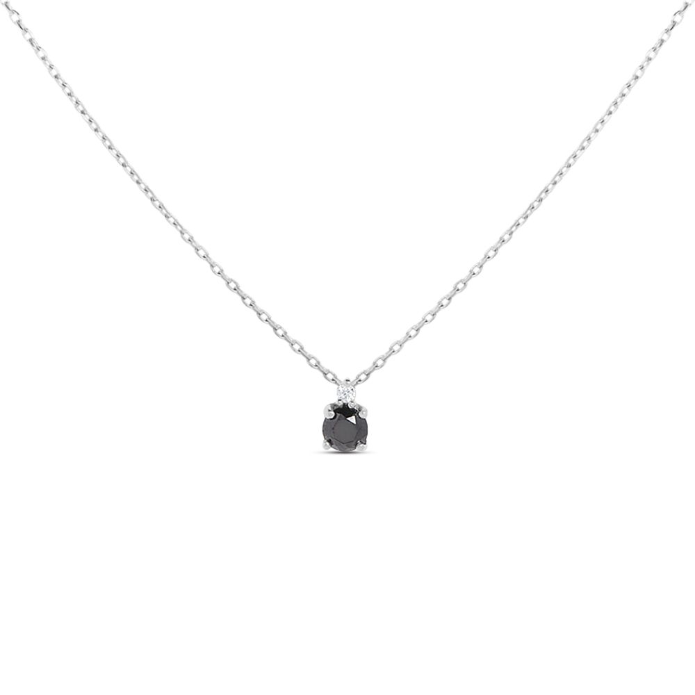 Stroii Collana Argento Cristallo Nero Silver Elegance