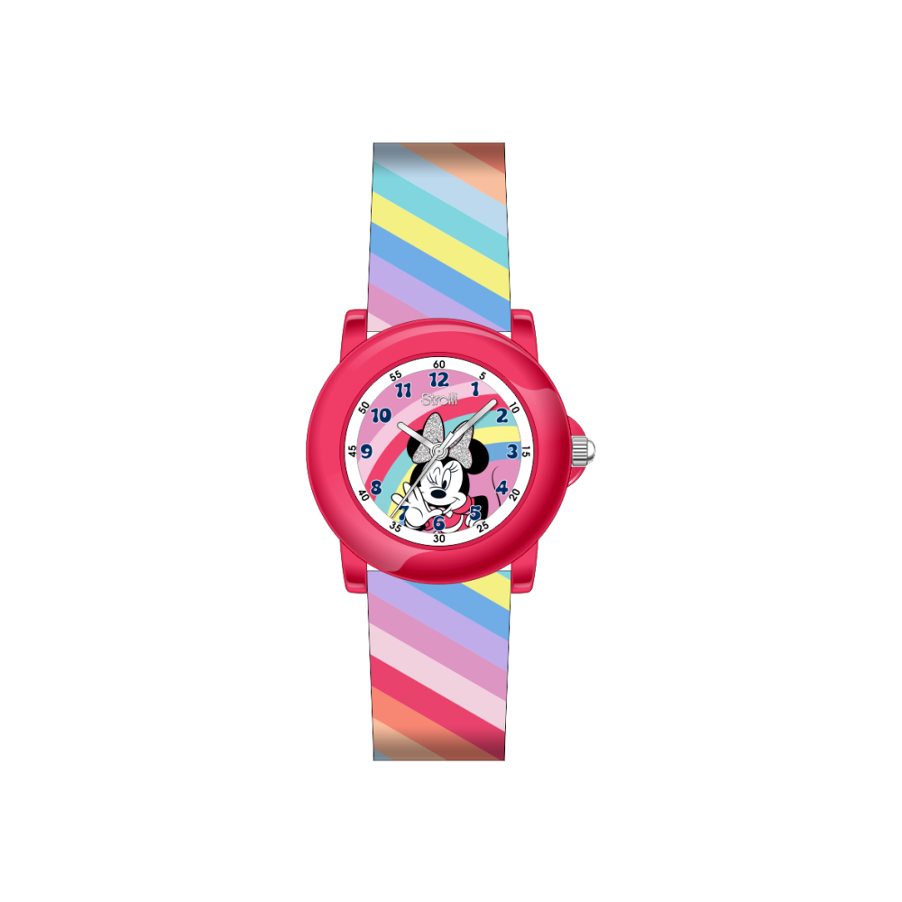 Disney Orologio Silicone Arcobaleno Minnie 