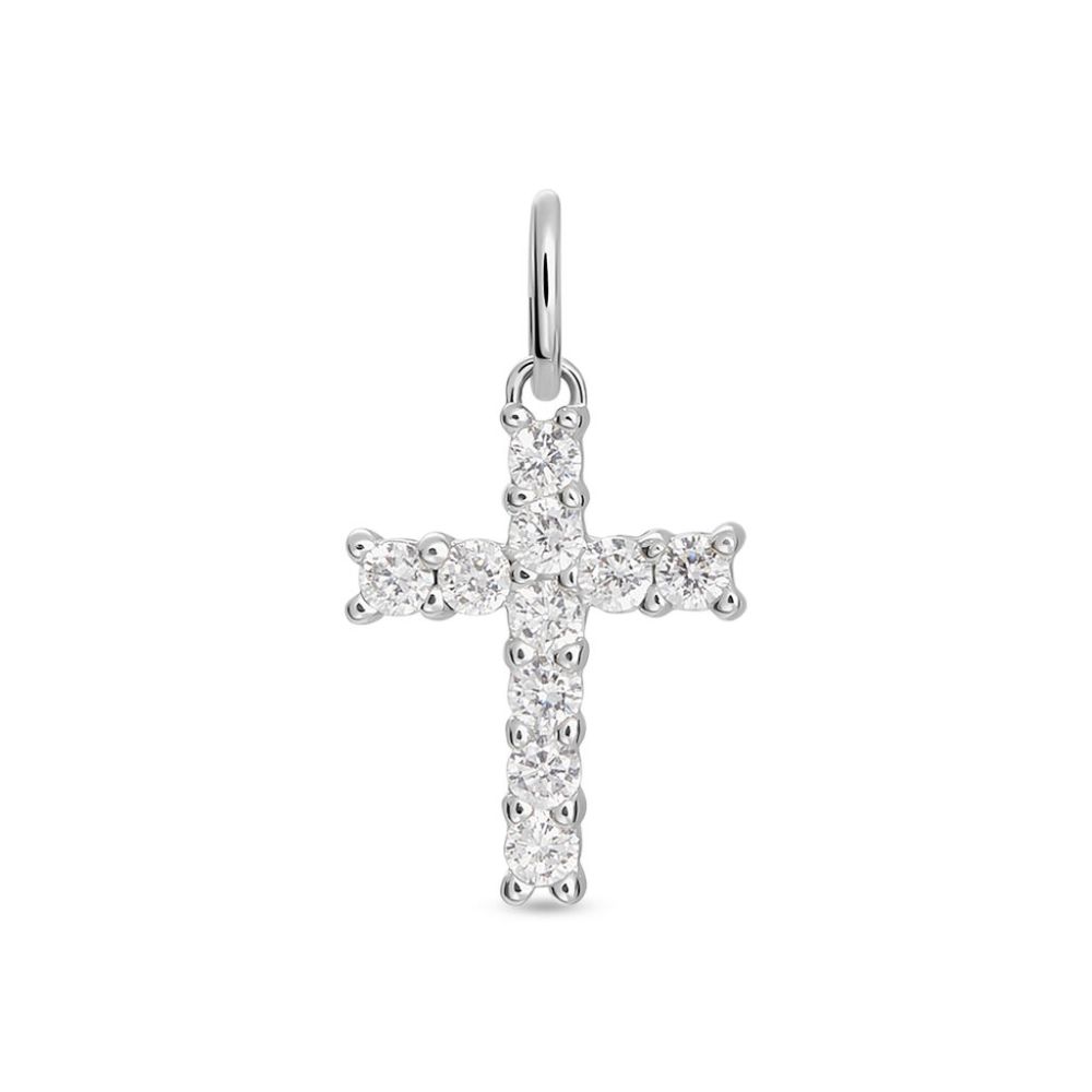 Stroili Pendente Croce Argento e Zirconi Love Beats