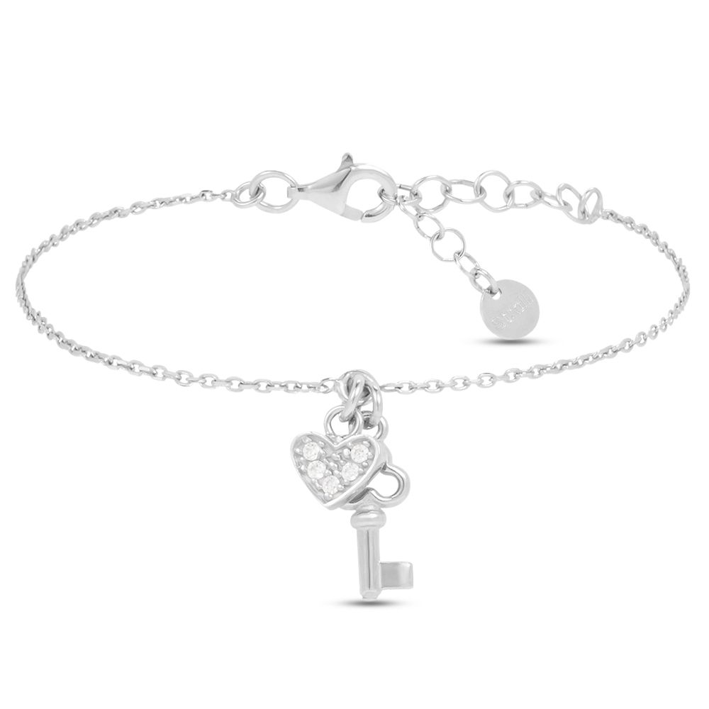 Stroili Bracciale Argento Cuore e Chiave Silver Moments