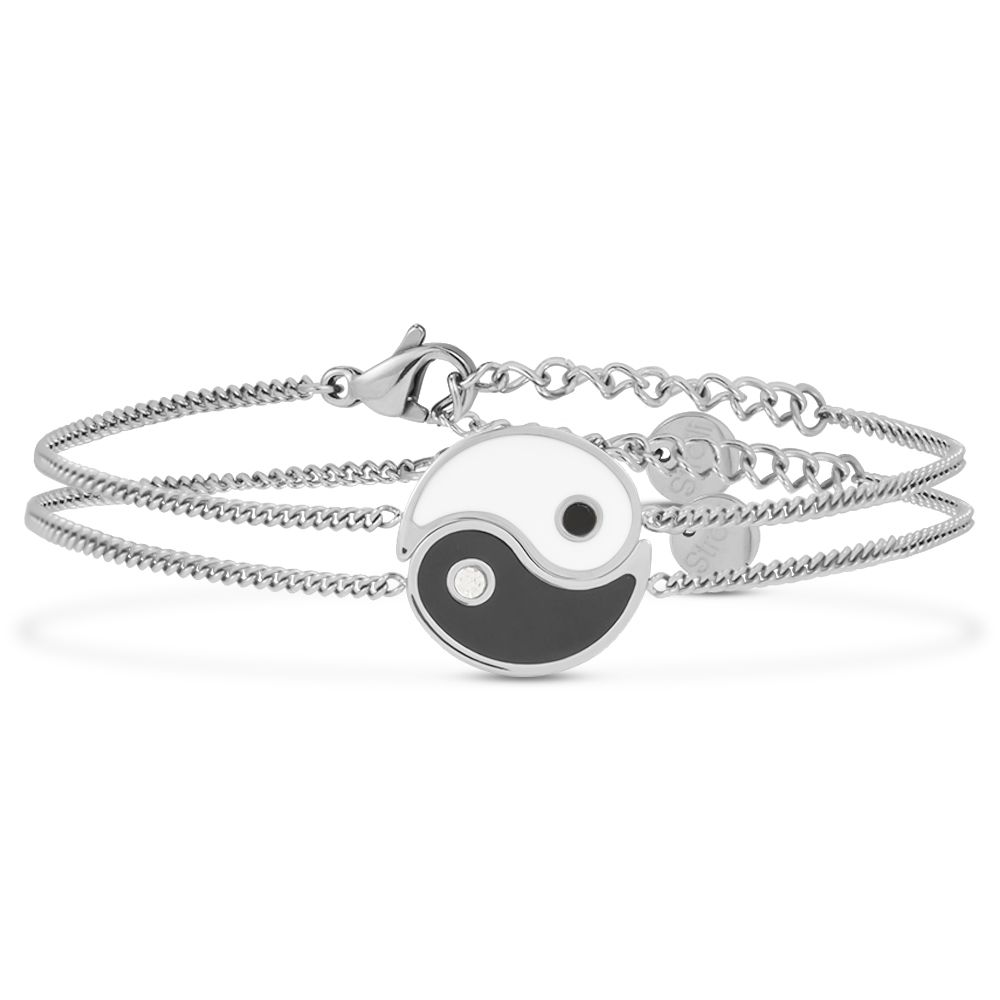 Stroili Bracciale Acciaio Yin Yang Man Code