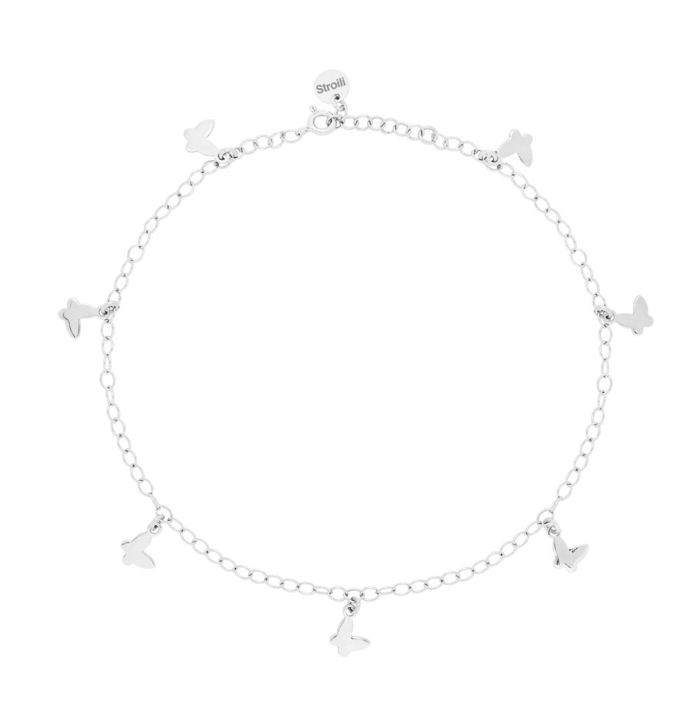 Stroili Cavigliera Argento Con Farfalle Silver Collection