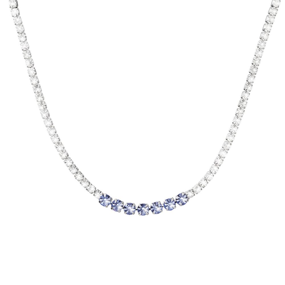 Stroili Collana Metallo Cristalli Bianchi e Blu Romantic Shine