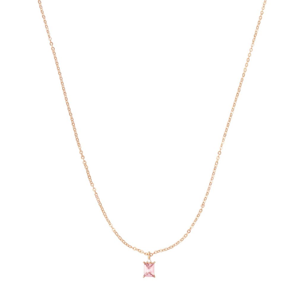 Stroili Collana Metallo Rosato Cristallo Rosa Violet Collection