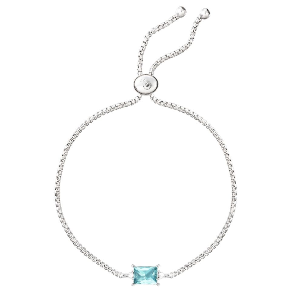 Stroili Bracciale Metallo Cristallo Acquamarina