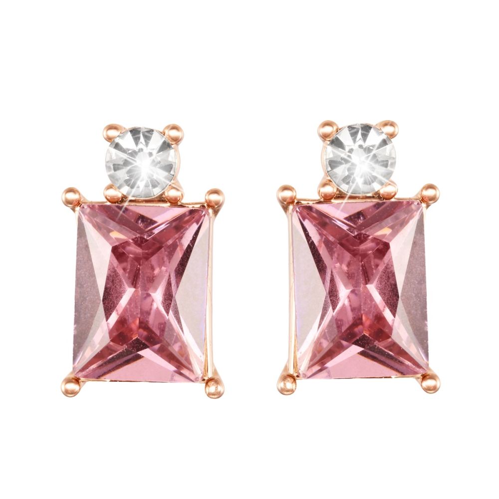 Stroili Orecchini Metallo Metallo Rosato e Cristalli Violet Collection