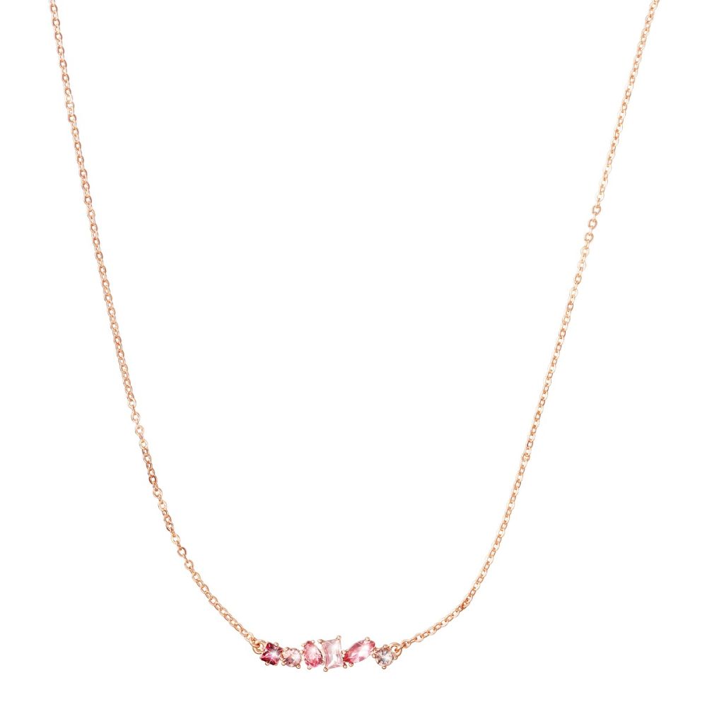 Stroili Collana Metallo Rosato Cristalli Rosa Violet Collection