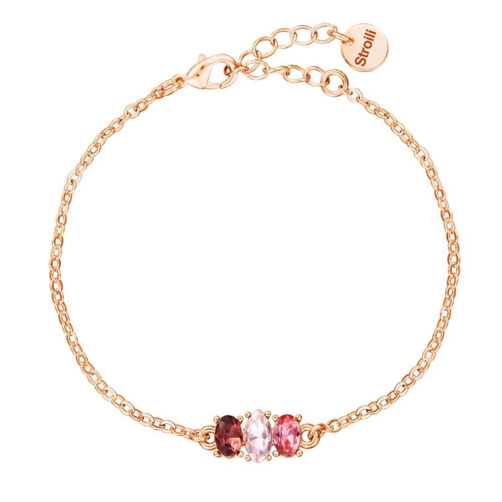 Stroili Bracciale Metallo Rosato e Cristalli Violet Collection