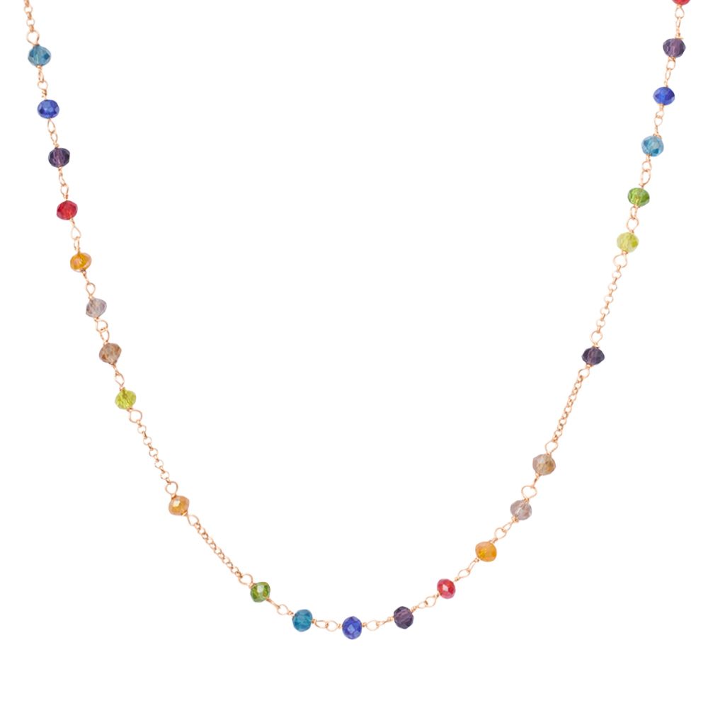 Stroili Collana Argento Rosè Cristalli Multicolor Silver Soul