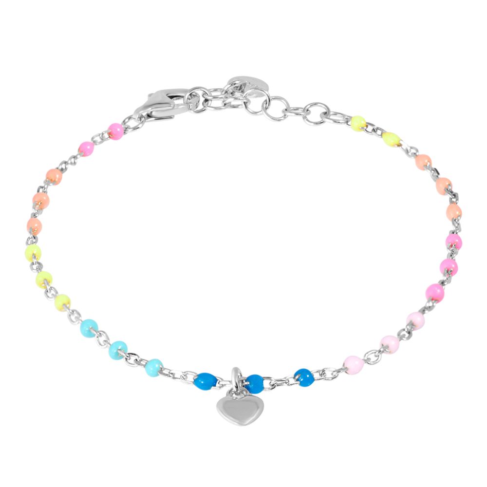 Stroili Bracciale Argento Cuore e Smalti Multi Silver Baby