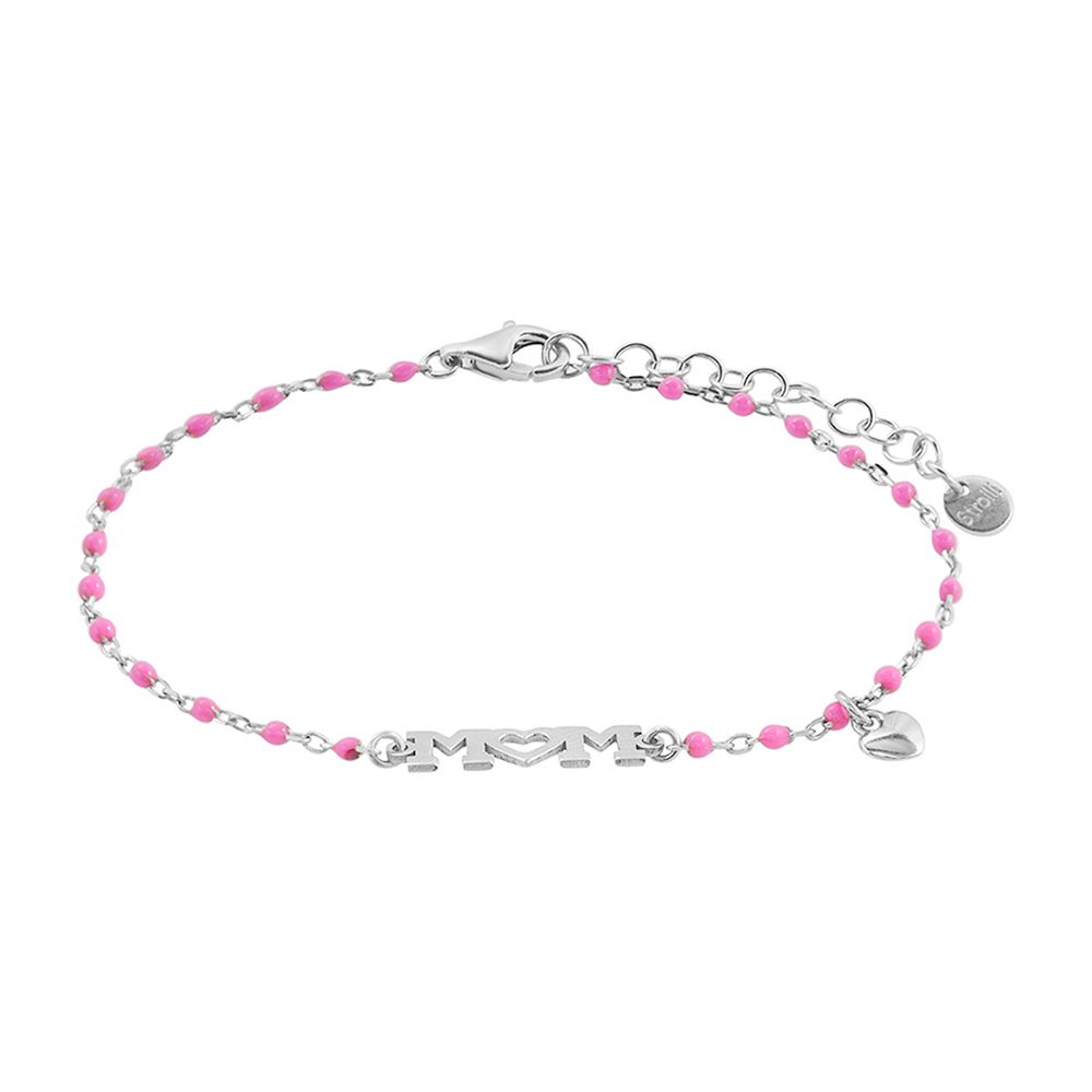 Stroili Bracciale Argento Mom Cuore e Smalti Silver Baby