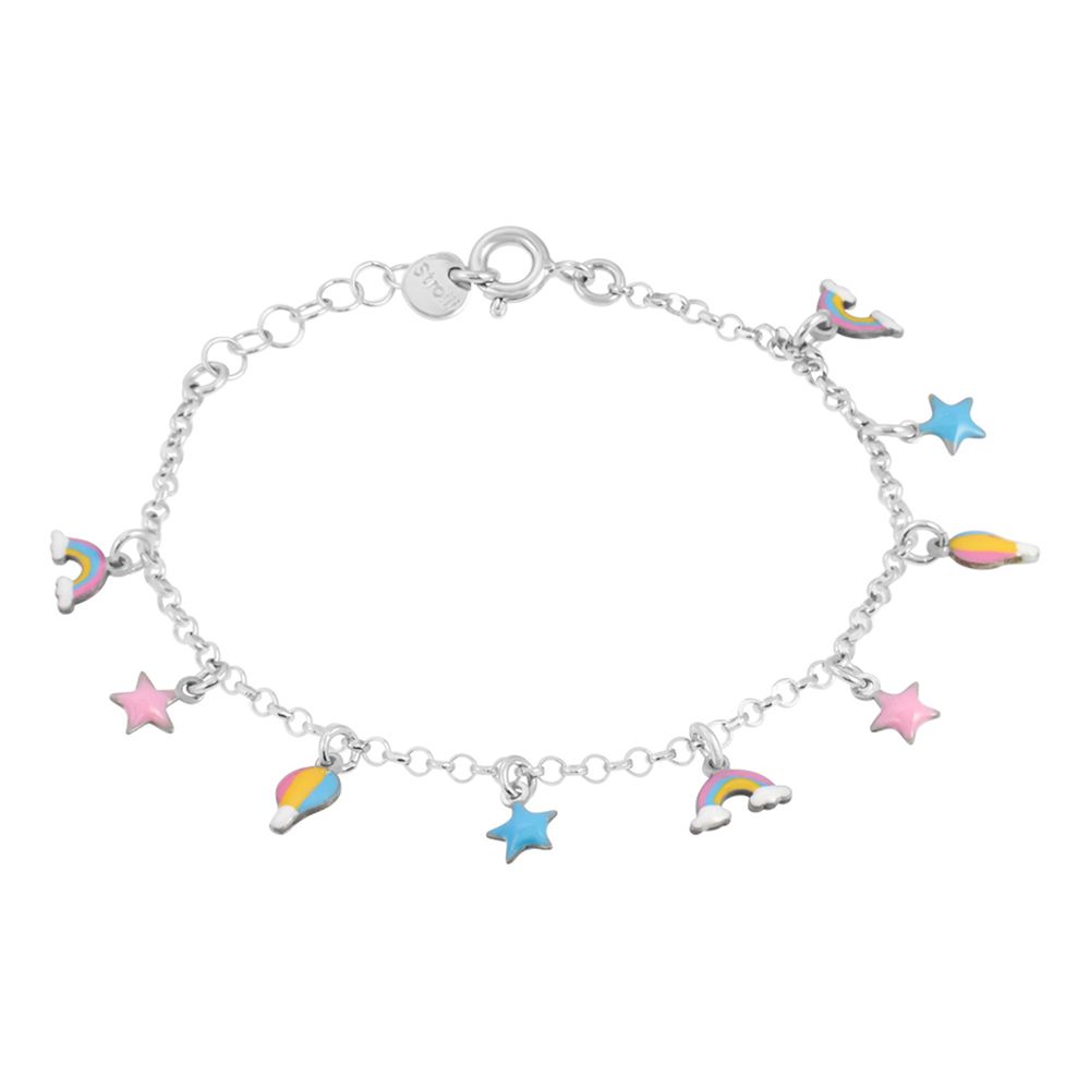 Stroili Bracciale Argento MultiCharm Smaltati Silver Baby