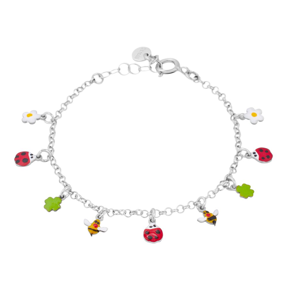 Stroili Bracciale Argento MultiCharm Smaltati Silver Baby