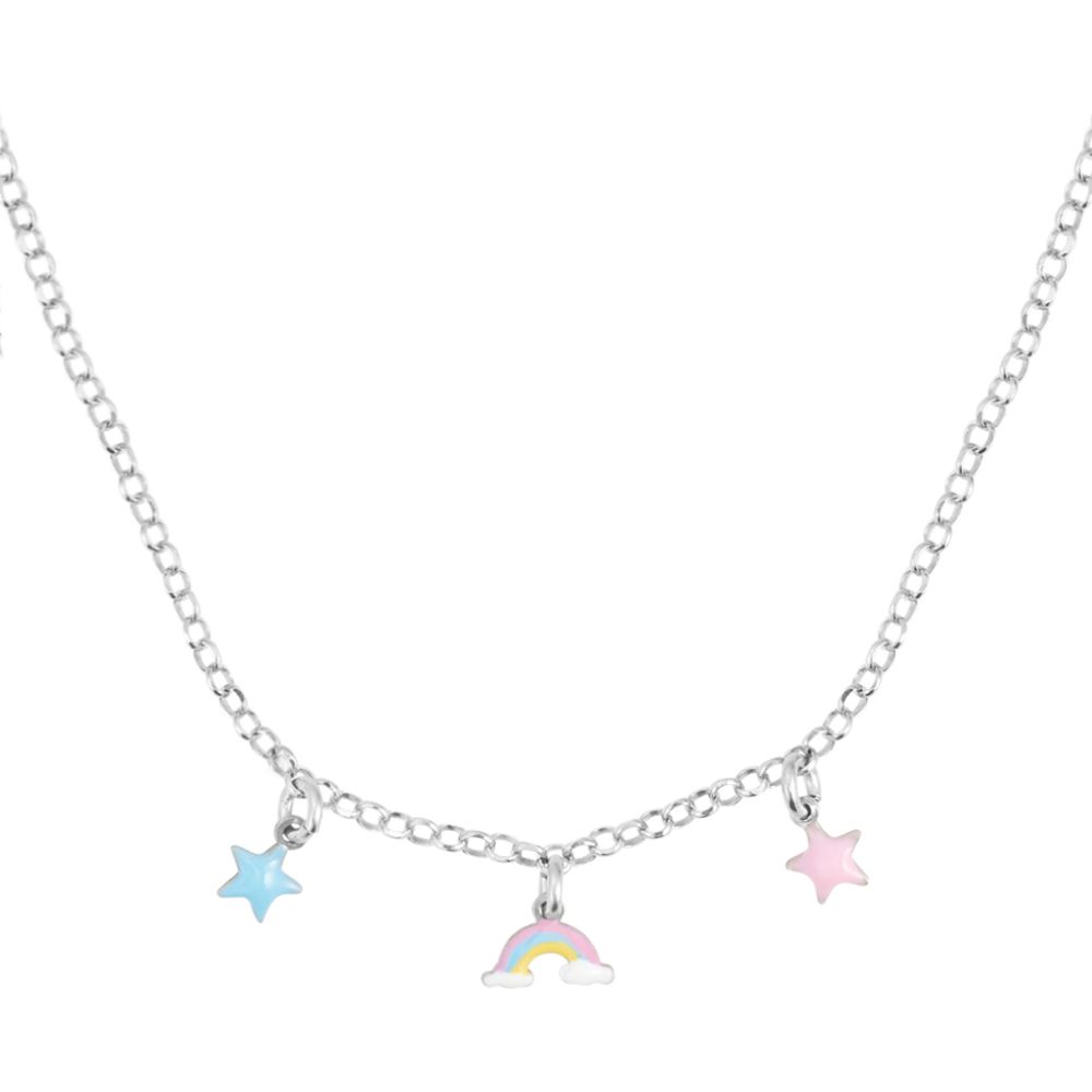 Stroili Collana Argento Multicharm Smaltati Silver Baby