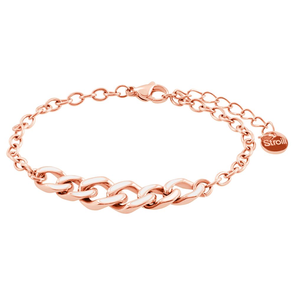 Stroili Bracciale Acciaio Rosè e Smalto Lady Sweet