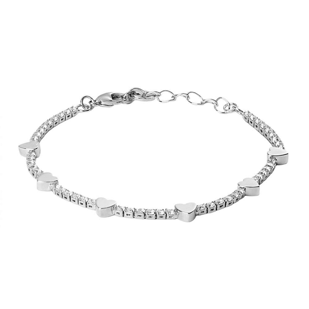 Stroili Bracciale Ottone Cuori e Cristalli Romantic Shine