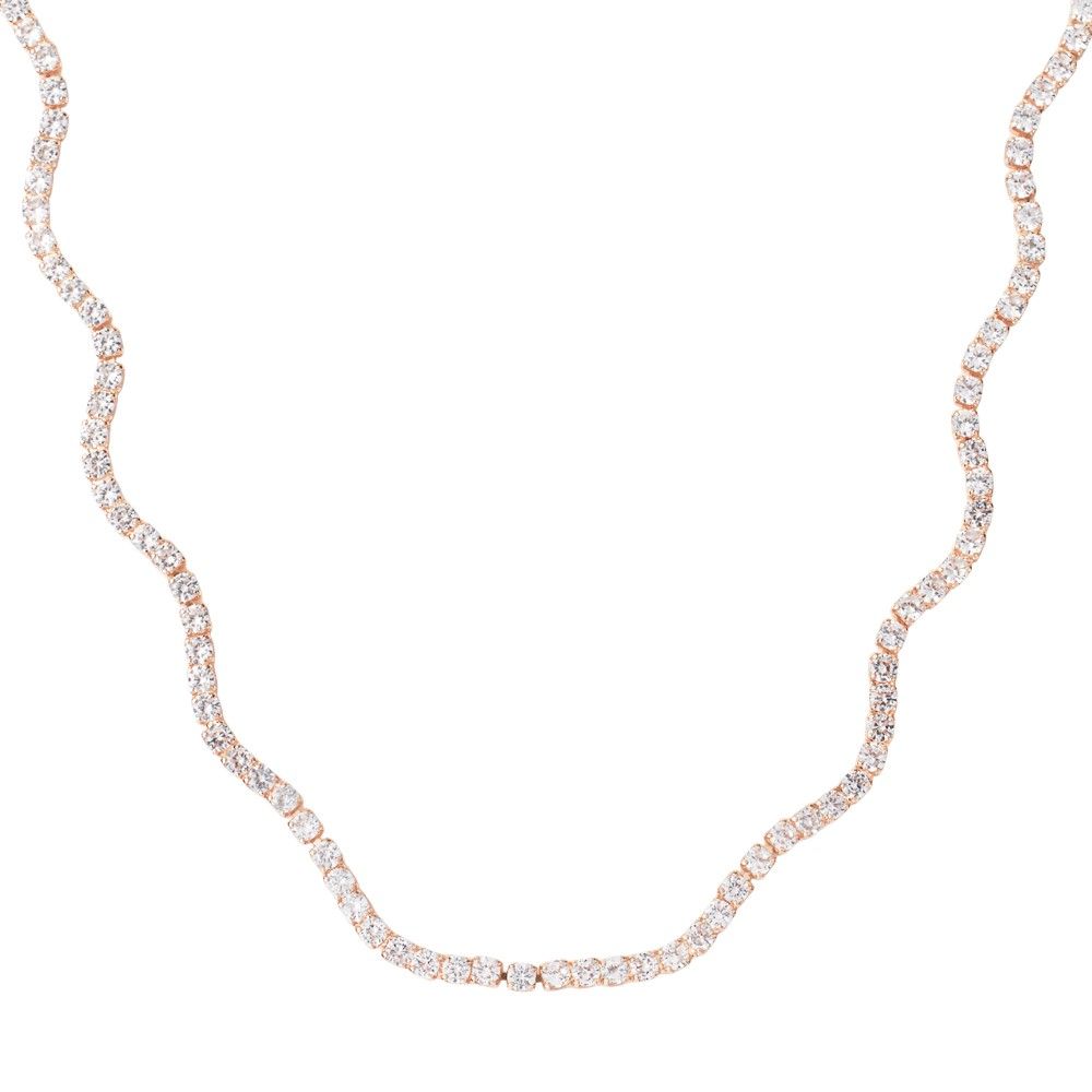 Stroili Collana Ottone Rosato e Cristalli Romantic Shine