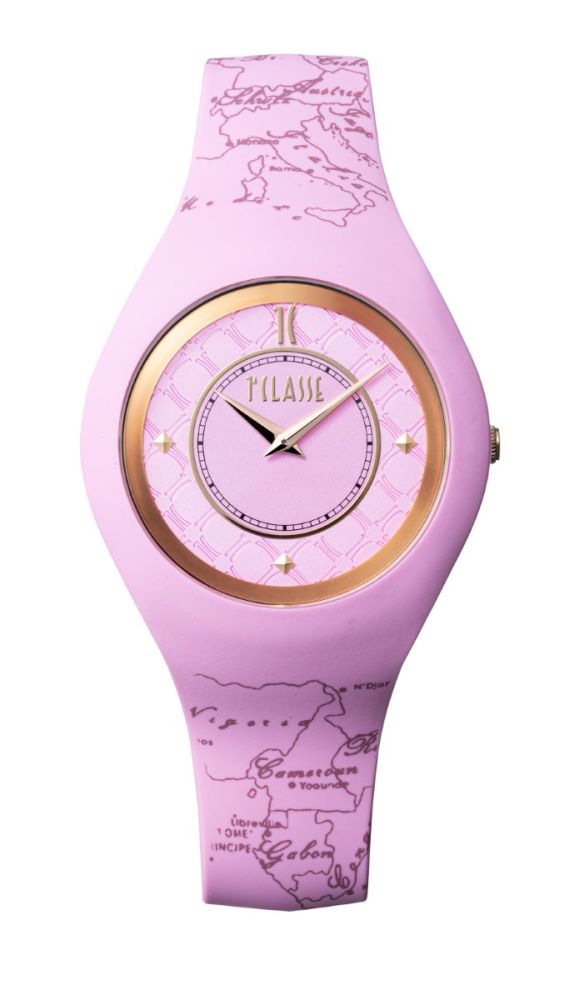 1° Classe Orologio Solo Tempo Gomma Lilla Saint-Tropez