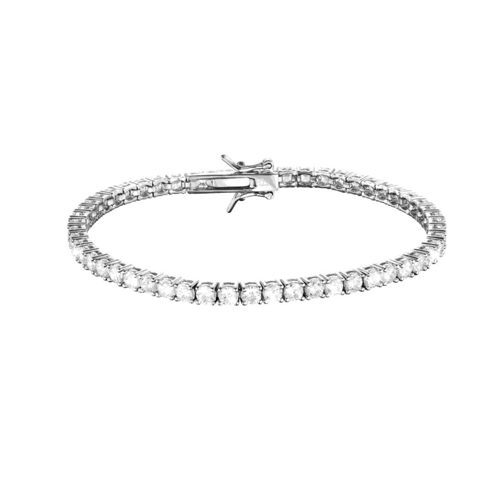 Stroili Tennis Argento Cristalli Bianchi Silver Elegance