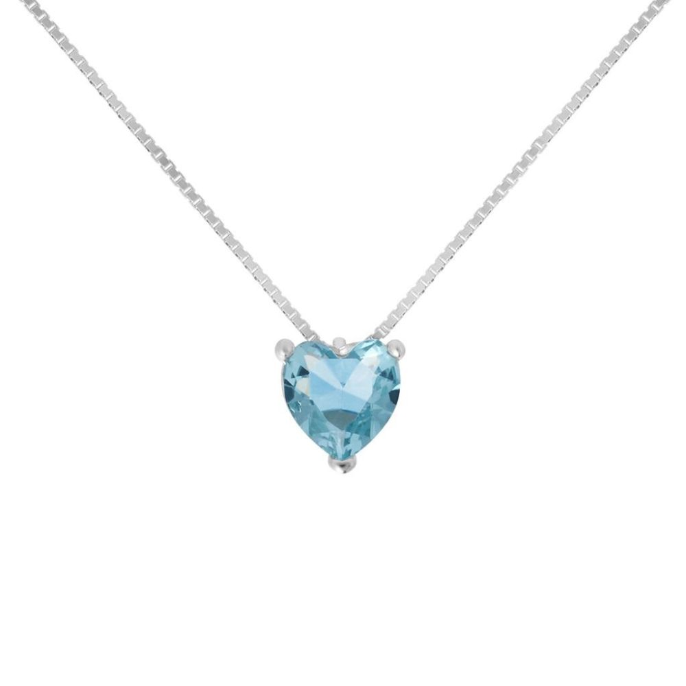 Stroili Collana Argento Cuore Azzurro