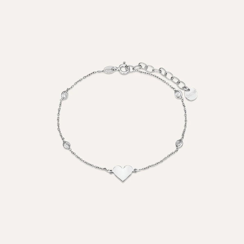 Stroili Bracciale Argento Con Cuore Silver Elegance