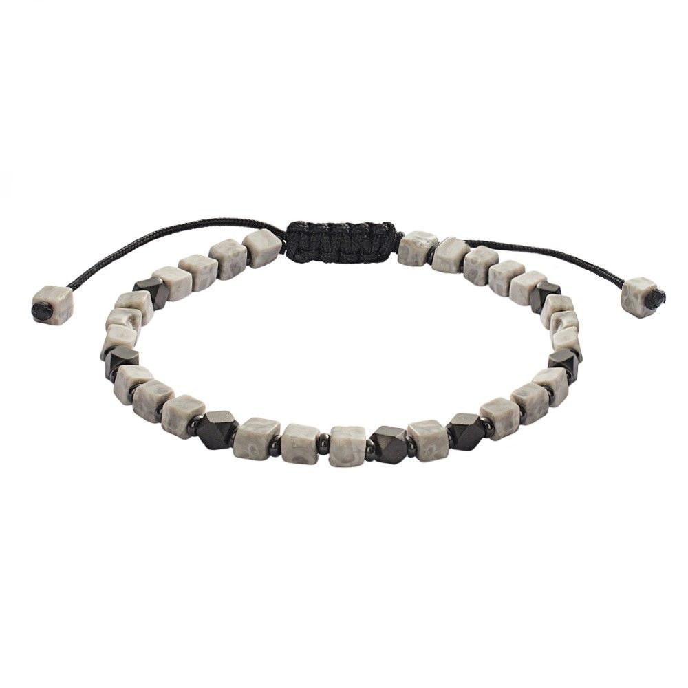 Stroili Bracciale Acciaio e Ladradorite Man Code